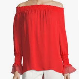 Kobo Halperin off the shoulder silk top